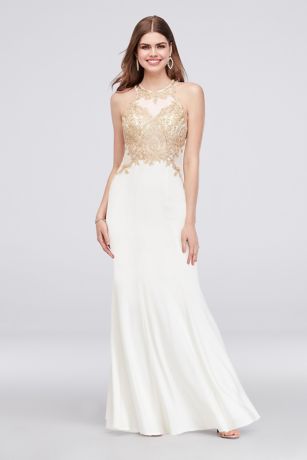 High Neck Mermaid Prom Dress